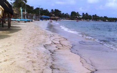 Sustancia oleosa afecta playas de Punta Arena en Cartagena